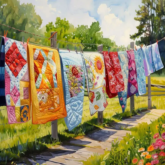 Sunsout Quilts on the Line 1000 pc Jigsaw Puzzle 77112 {1}