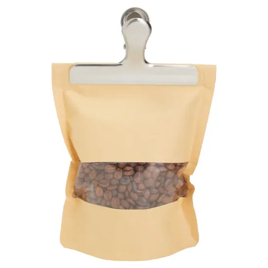 Set of 10 Metal Chip Clips for Food Storage, Stainless Steel Bag Clips for Kitchen Supplies (3 Sizes) Silver {3}