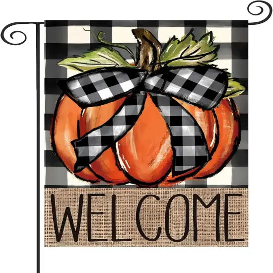 Welcome Fall Garden Yard Flag for Outside 12x18 Inch(Orange) {5}