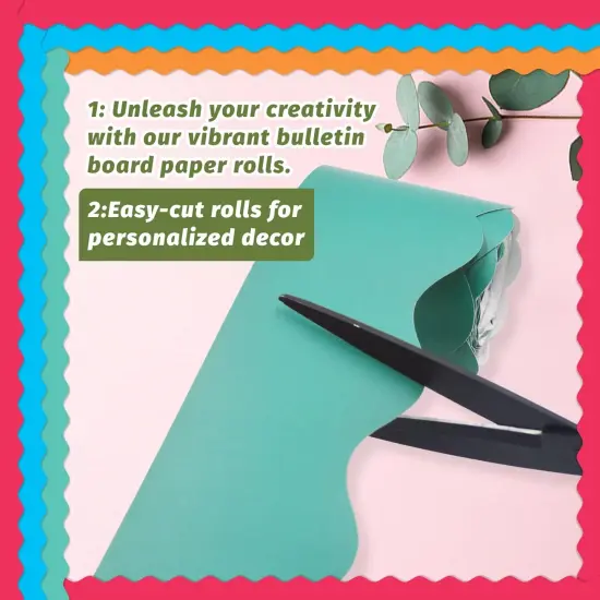 8 Rolls 262.4 Ft Bright Bulletin Board Borders Set {3}