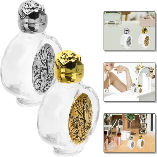 2pcs Empty Glass Holy Water Bottles {4}
