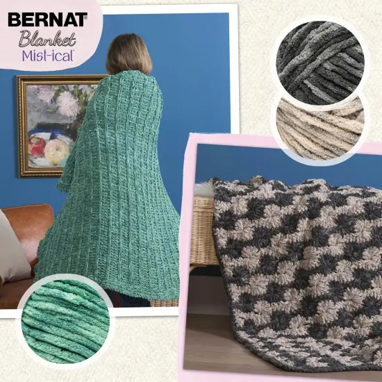 Bernat Blanket Mist-Ical Yarn 24 Pack-Teal Stream {5}