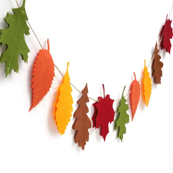 Felt Fall Leaf Garland - Double Layers Felt {2}