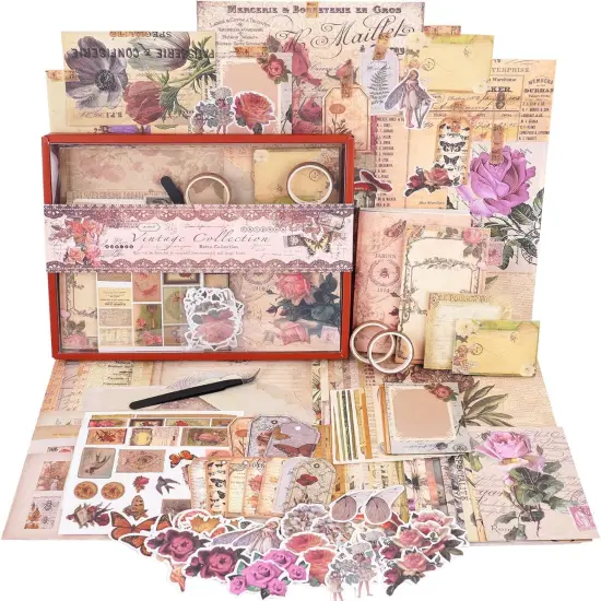 202 PCS Scrapbooking Kit - Rose Angel {1}