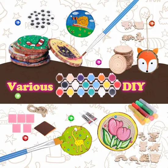 Wooden Painting Craft Supplies Kit {3}