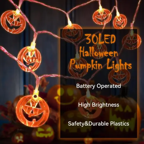 Halloween Orange Pumpkin Lanterns {2}