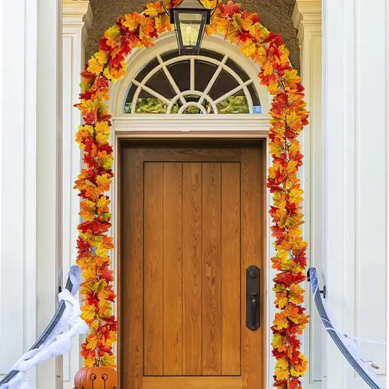 4 Pack Fall Garland Maple Leaf, Hanging Vine Garland Artificial {3}