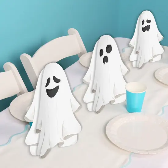 Big Dot of Happiness 3D Spooky Ghost Centerpiece Table Decorations, Freestanding Halloween Party Decor, Halloween Ghost Party Centerpieces - 8 Count {6}
