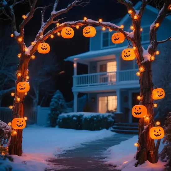 Pumpkin String Lights - 9 Ft {4}