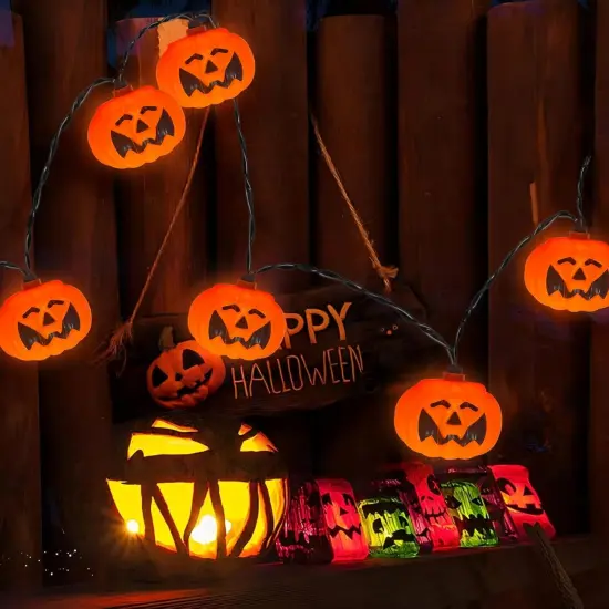 Halloween Pumpkin String Lights Outdoor {3}