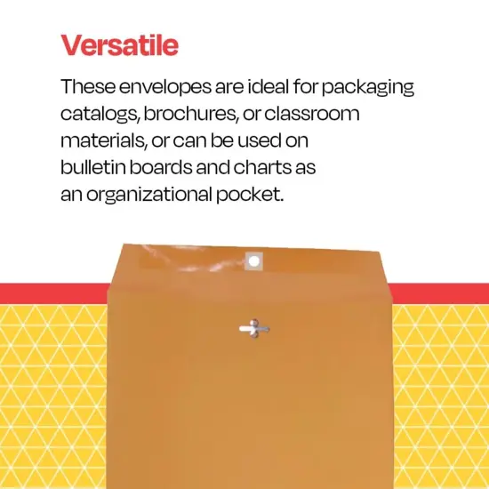 School Smart Kraft Clasp Envelopes, 10 x 13 Inches, Pack of 100 {7}