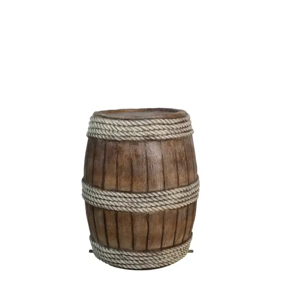 Barrel With Rope Life Size Statue {1}
