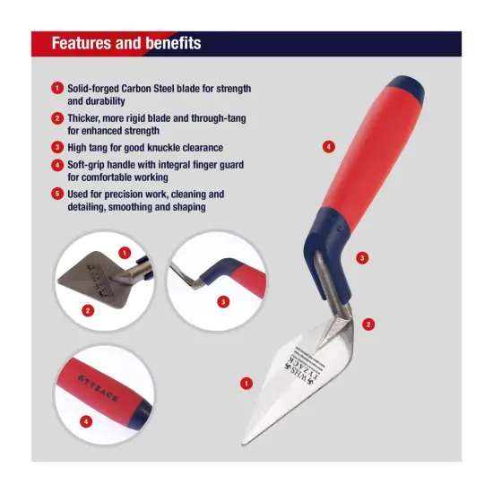 Spear & Jackson Tyzack Archaeology Pointing Trowel, Precision Tool for Excavation and Detailed Digging {6}