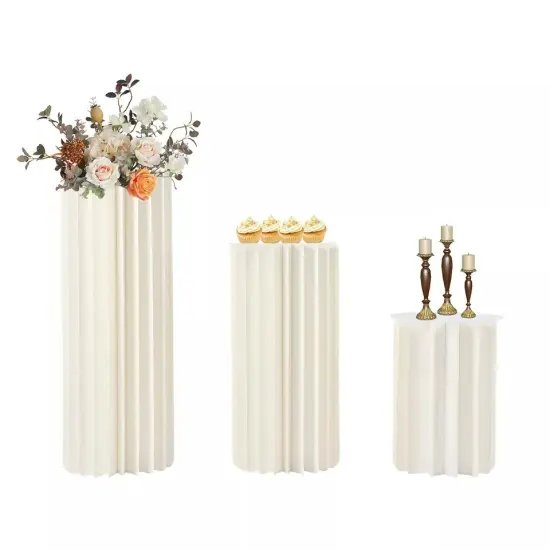 Foldable Centerpieces Cardboard Vase 3pcs Cylinder Flower Vase Stand Centerpiece {1}
