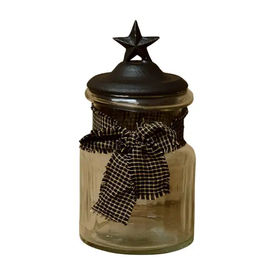 Glass Jar With Star Lid {1}