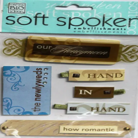 Me & My Big Ideas Soft Spoken Honeymoon Dimensional Stickers {1}