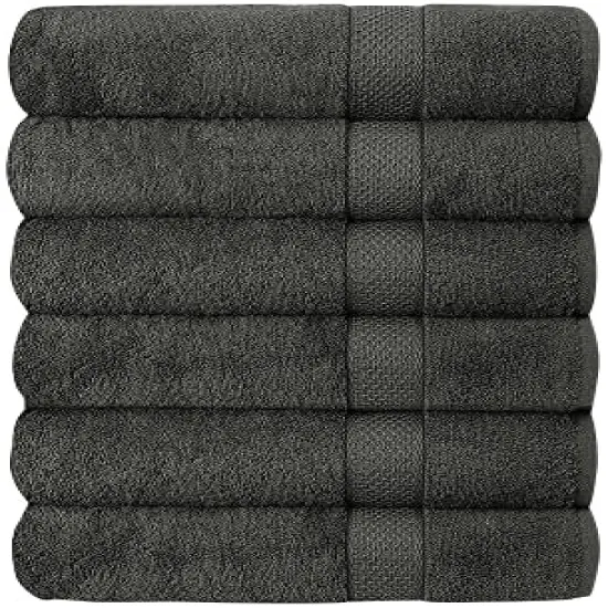 Set of 6 Hotel & Spa 100% Cotton Bath Towels 27x52 inch MARINE {5}