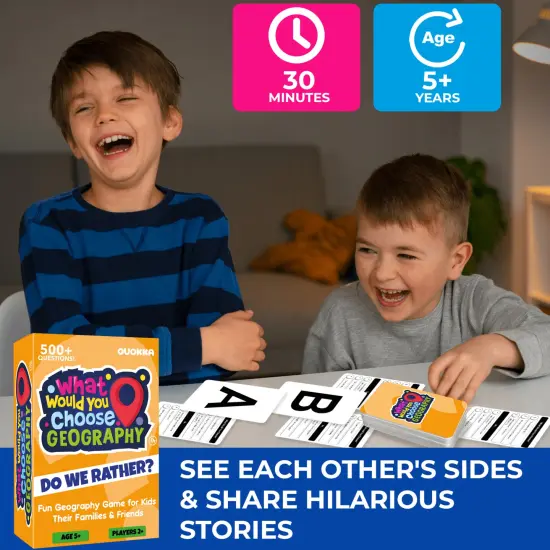 Board Game What Would You Choose Geography| Family Card Game {4}