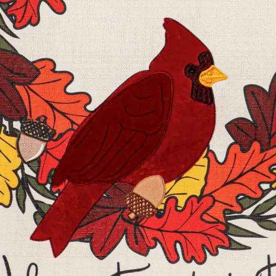 Christmas and Fall Door Decoration Cardinal Wreath {4}