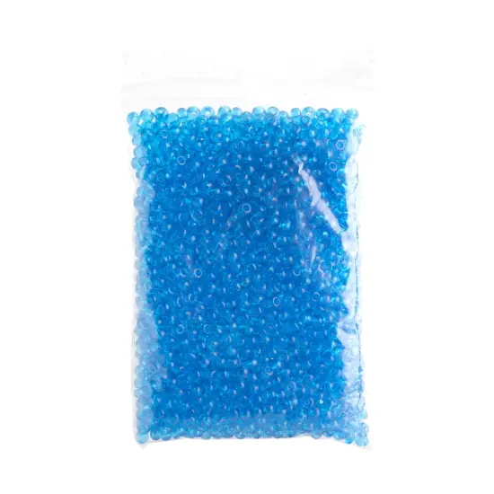 John Bead 6/0 Transparent Czech Glass Seed Beads, 100g Aqua Iris {4}