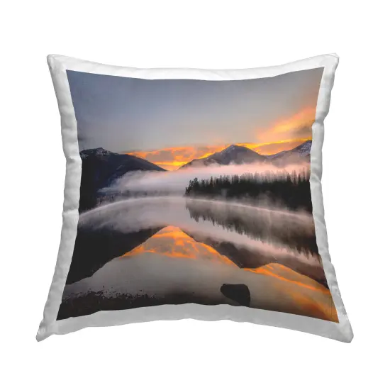 Orange Sunset Lake Reflection Decorative Printed Throw Pillow Design by Danita Delimont, 18 x 7 x 18 {1}