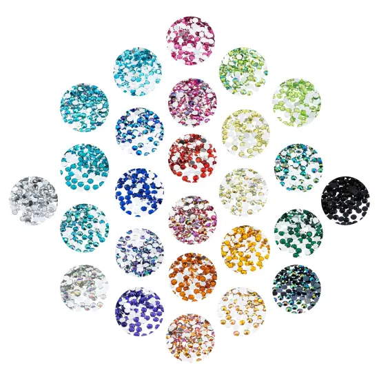 John Bead 4mm (SS16) Round Acrylic Flat Back Rhinestones, 2000pcs Red {5}