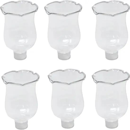 4E's Novelty Glass Candle Holder 6-Pack &ndash; Tulip Peg Votive Candle Holders for Candelabra & D&eacute;cor {1}