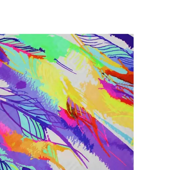 Multi Feather Neon Printed Spandex {5}