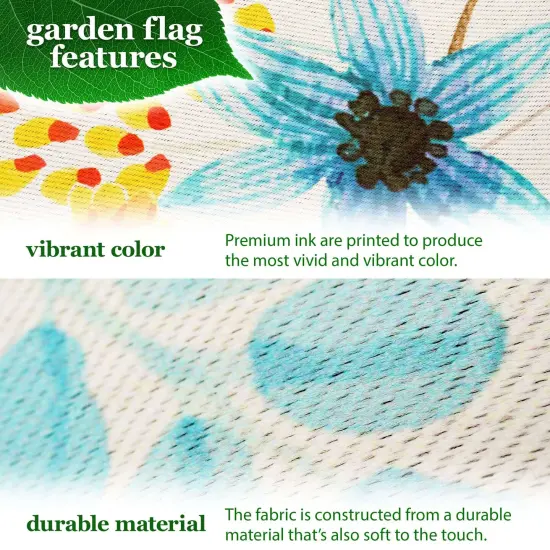 G128 Combo Pack: Garden Flag Stand 36x16IN & Garden Flag Home Sweet Home Butterflies Printed 12x18IN Double Sided {3}