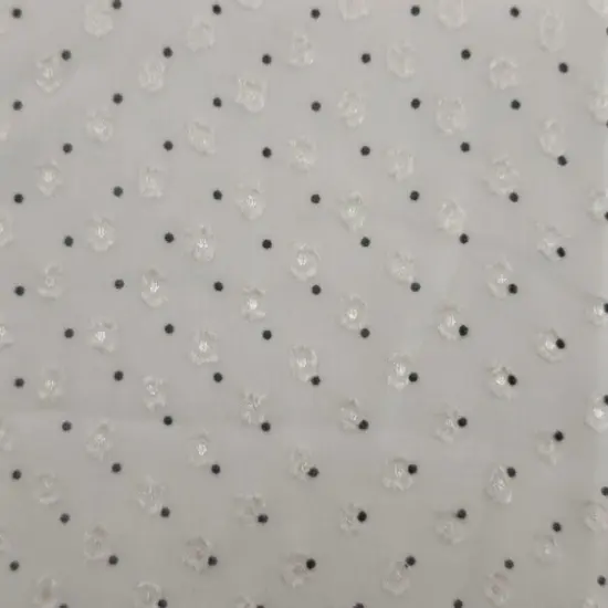 1 Yard Beige or Charcoal Clip Dot Chiffon Lightweight Sheer Polyester Fabric for Dresses, 57/58" Wide {2}
