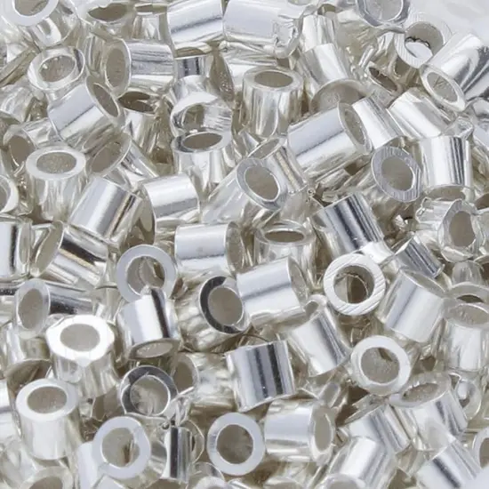 The Beadsmith Tube Crimp Beads, Gold Color, Uniform Cylindrical Shape, No Sharp Edges, Designed to Secure the Ends of Jewelry Stringing Wires and Cables Slvr 1.5x1.5mm800pcs {2}