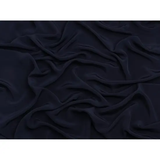 1 Yard Navy Silk 4-Ply Crepe Premium Collection 44 Inches Width {3}