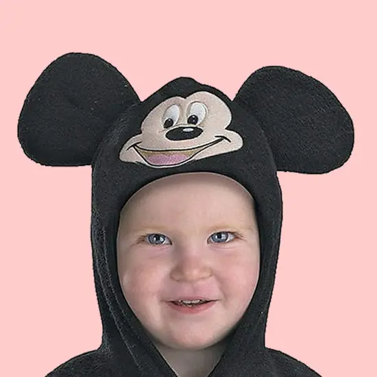 Mickey Mouse Infant Costume Bodysuit with Hood Snap Closure {5}