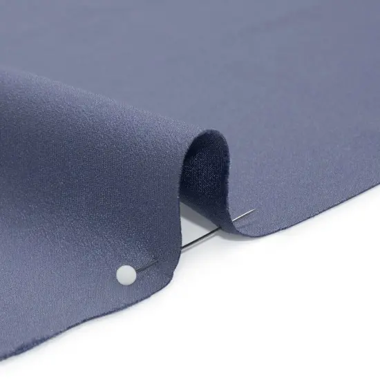 1 Yard Elegant Infinity Blue Silk Crepe Fabric Luxurious Four Ply for Sewing Projects, 44 Inches Width {2}