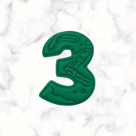 Dinosaur Number 3 Cookie Cutter and Stamp {2}