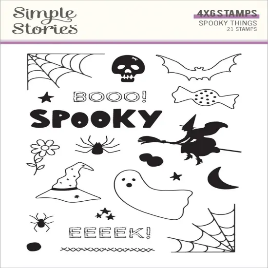 Simple Stories Photopolymer Stamps-Spooky Things {1}