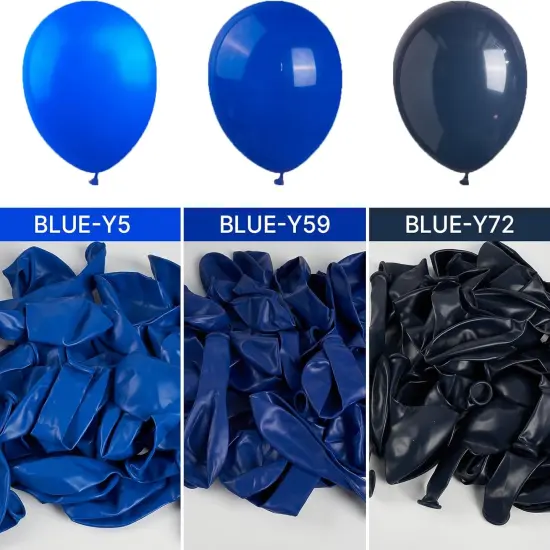 Royal Blue Balloons 142 pcs Blue Balloons Different Sizes Pack of 18 12 10 5 Inch Dark Blue Balloon Arch Kit Balloon Garland for Birthday Graduation Baby Shower Party Decorations Blue-Y59 {3}