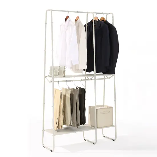 Extra-Large Freestanding Clothing Racks for Hanging Clothes White {4}