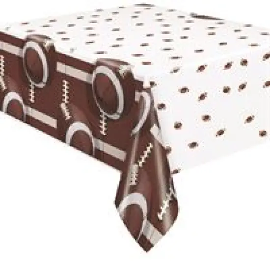 Football Party Rectangular Plastic Table Cover 54" x 84" {1}