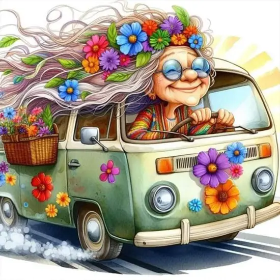 Car Stamped Cross Stitch Kits - Needlepoint Counted Cross Stitch Kits for Beginners Adults {1}