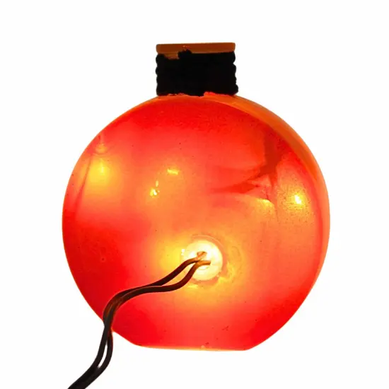 Stony Creek 4.5 Inch Halloween Pre-Lit Round Jar Halloween Lighted Glass Accent , Halloween Decor Jack-O-Lantern MOON {2}