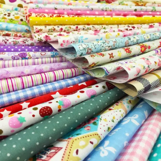 200pcs 4 x 4 inches Cotton Craft Fabric Bundle Squares (10cmx10cm) {5}