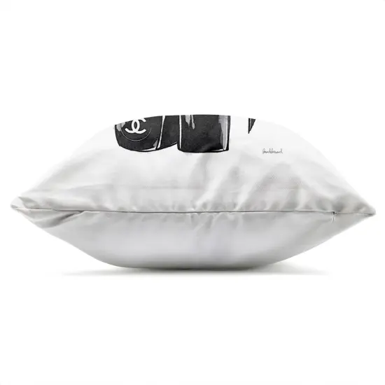 Stupell Industries Glam Brand Lipstick Ribbon Outdoor Printed Pillow design by Amanda Greenwood, 18 x 7 x 18 {3}