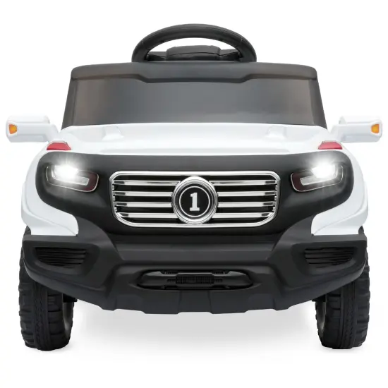 Best Choice Products 6V Kids Ride On Car Truck w/ Parent Control, 3 Speeds, LED Headlights, MP3 Player, Horn White {2}