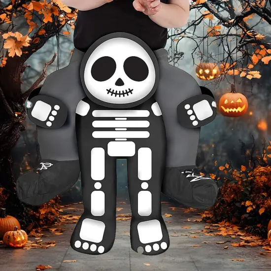 Toddler Halloween Costume Skeleton Ride Style {6}