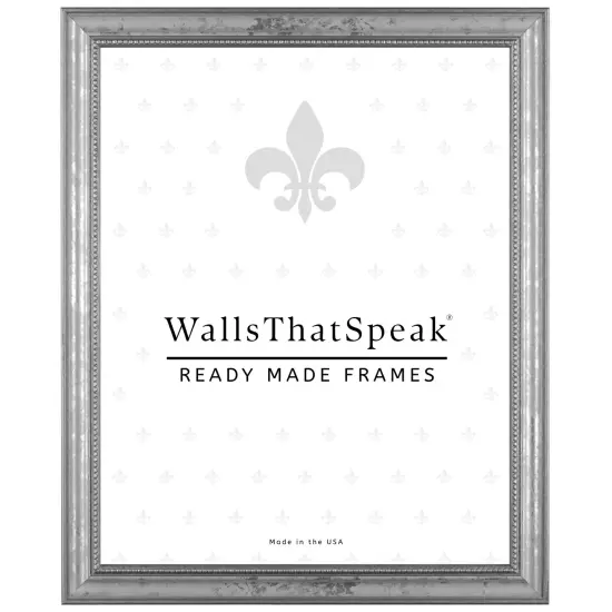 18x26 Picture Frame, Stratton 0.75 Inch Wood Moulding, Wall Display Frame for Art, Posters, or Photos by wallsthatspeak Silver {1}