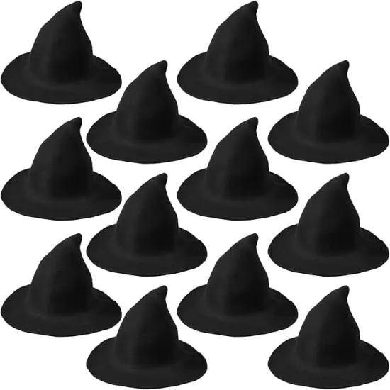 12 Pieces Halloween Knitted Witch Hat {1}