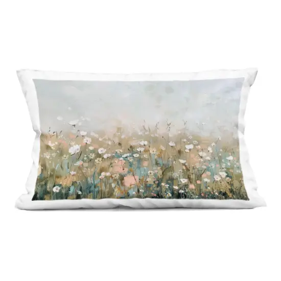 Stupell Industries Pastel Meadow Wildflowers Indoor Pillow, 14 x 7 x 20 {1}