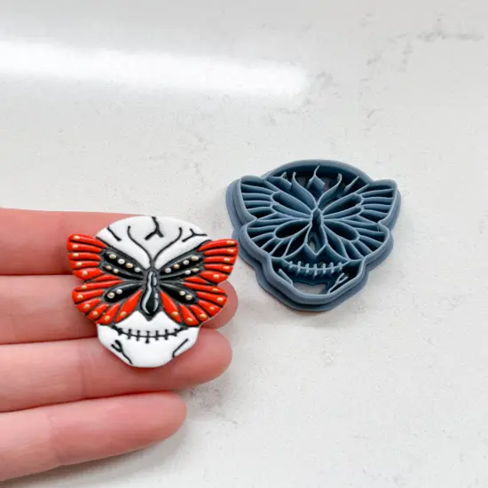 SKELETON BUTTERFLY | HALLOWEEN 2025 | CLAY CUTTER {2}