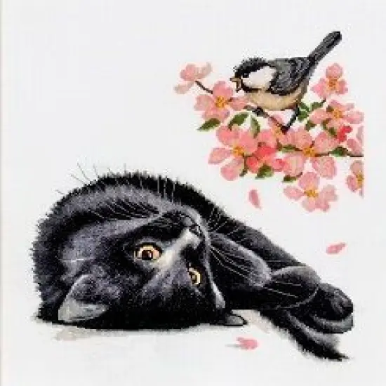 Swallow singing Counted cross stitch kit 1112A {1}